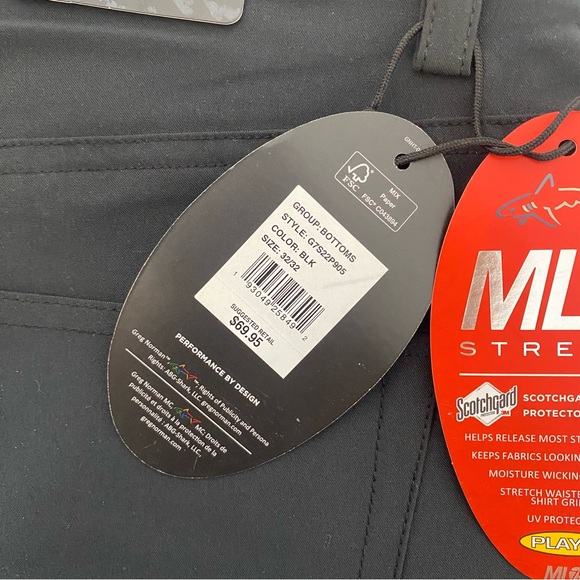 NEW Greg Norman 5-Pocket Black Golf Pants | 32 - Picture 9 of 10